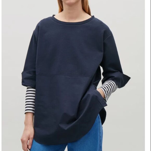 COS Two-Textured Navy Tunic - Small - Picture 4 of 9